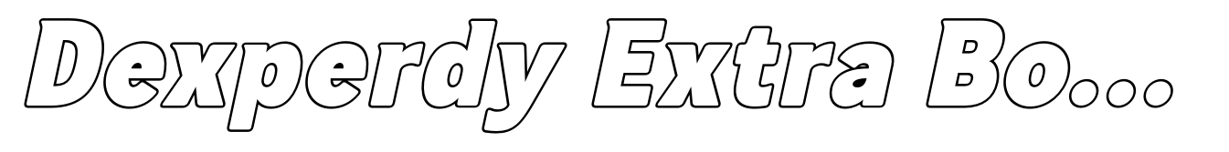 Dexperdy Extra Bold Italic Outline